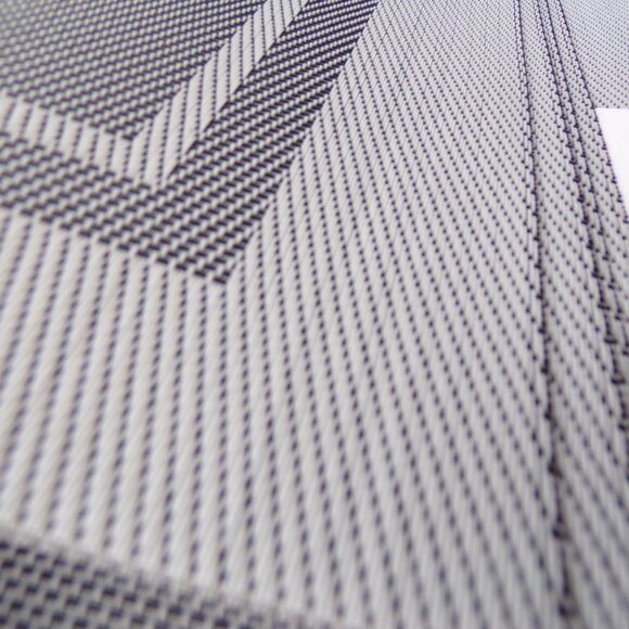 Imperial Collection Woven Vinyl Placemats Set of 4 Gray Black 0369 - Picture 2 of 5